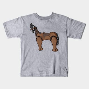 The Iron Horse - Cyberpunk Equine Construct Concept Art Kids T-Shirt